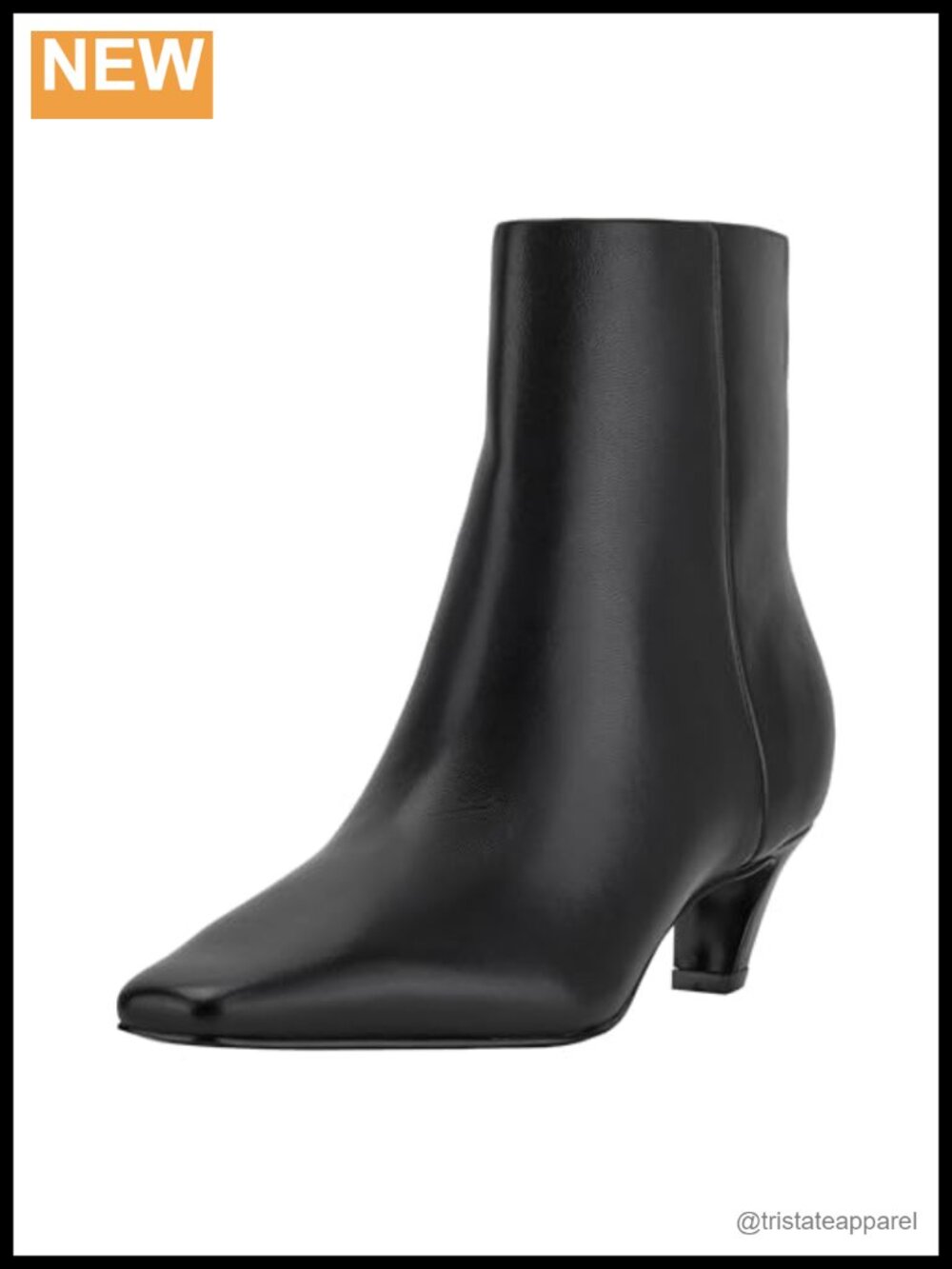 Leather Ankle Bootie Dress Shoes Kitten Heel Zip